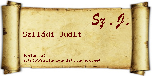 Sziládi Judit névjegykártya